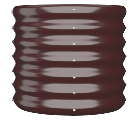 vidaXL Garden Planter Powder-coated Steel 40x40x36 cm Brown