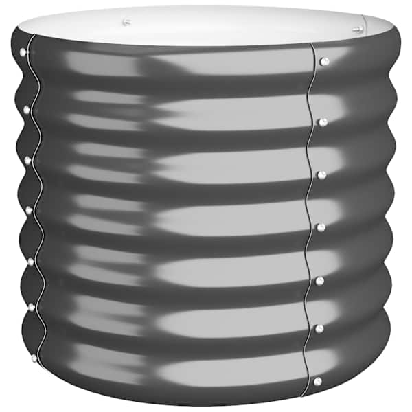 vidaXL aia taimekast, galvaniseeritud teras, 40x40x36 cm, antratsiit