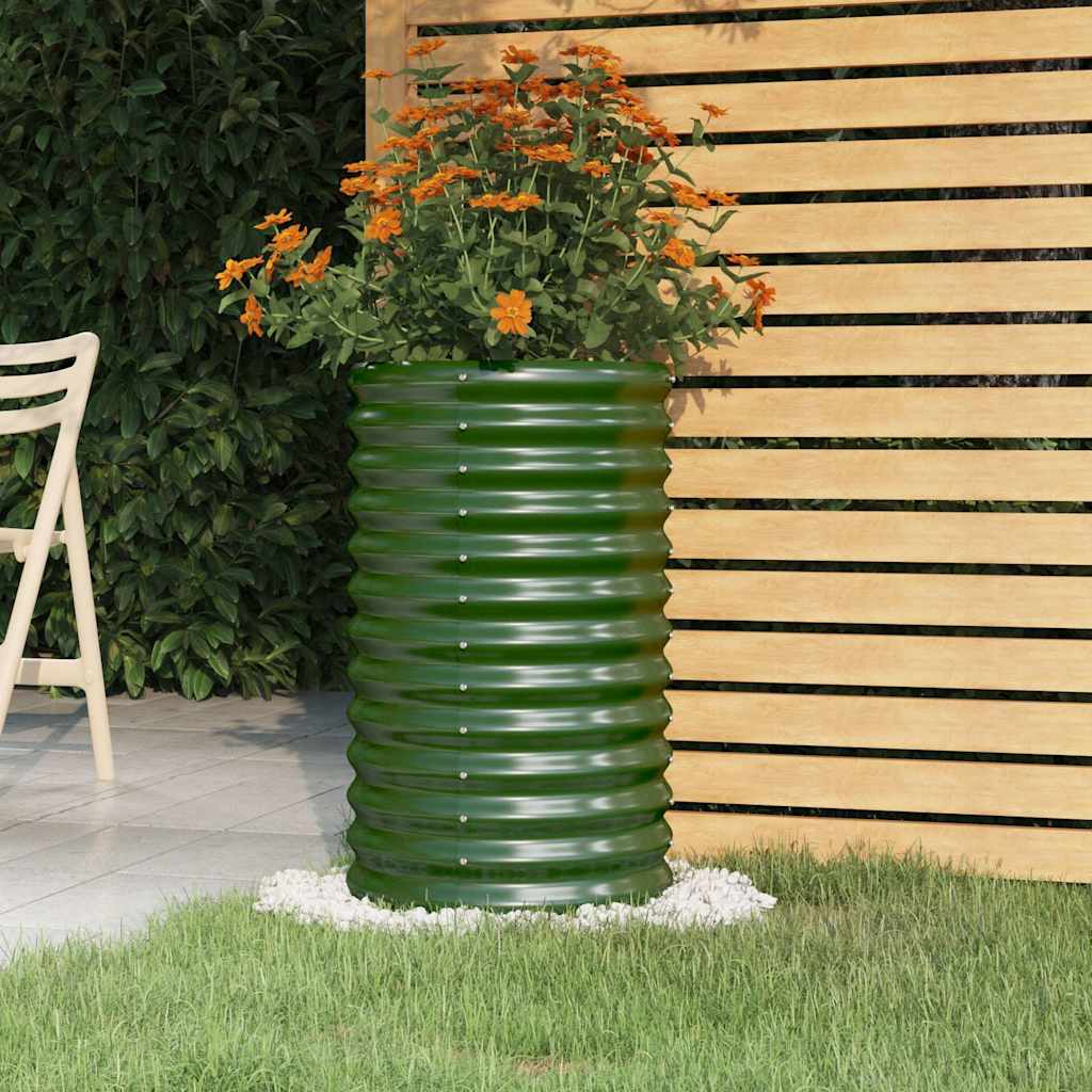 Plantekrukke Pulverlakeret Stål - Grøn / 40 x 40 x 68 cm