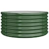 vidaXL aia taimekast, galvaniseeritud teras, 80 x 80 x 36 cm, roheline