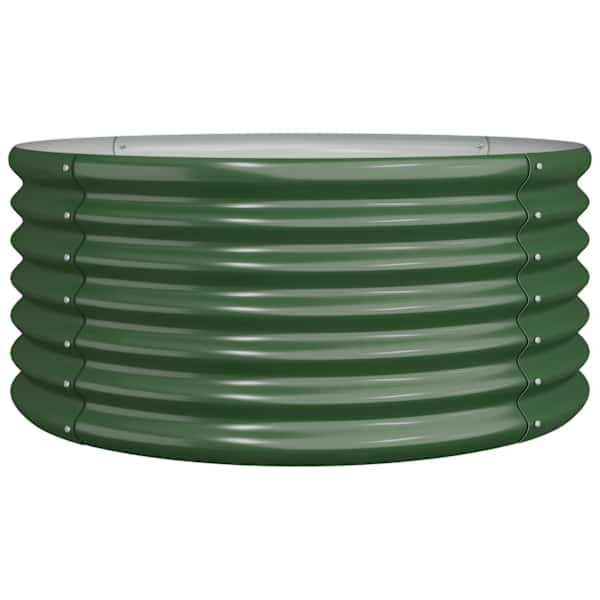 vidaXL aia taimekast, galvaniseeritud teras, 80 x 80 x 36 cm, roheline