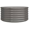 vidaXL aia taimekast, galvaniseeritud teras, 80 x 80 x 36 cm, hall