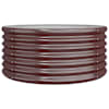 vidaXL aia taimekast, galvaniseeritud teras, 80 x 80 x 36 cm, pruun