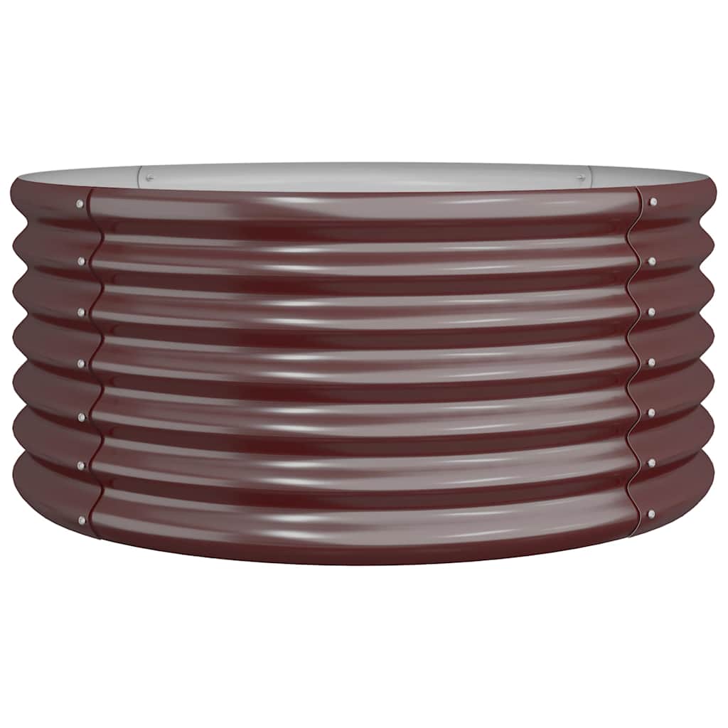 vidaXL Zahradní truhlík pozinkovaná ocel 80 x 80 x 36 cm hnědý