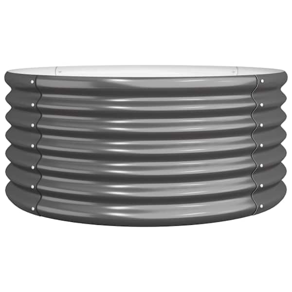 vidaXL aia taimekast, galvaniseeritud teras, 80x80x36 cm, antratsiit