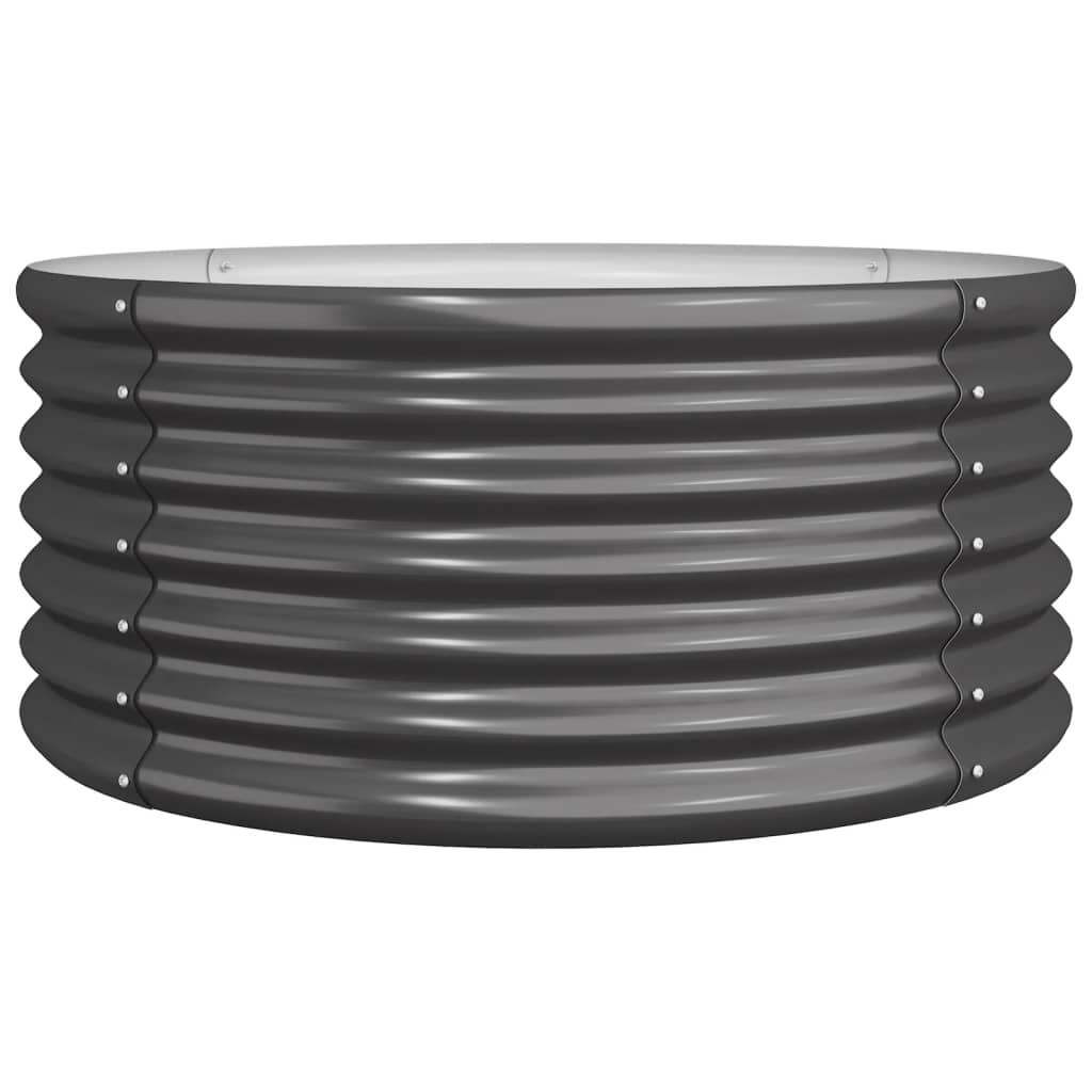vidaXL Zahradní truhlík práškově lakovaná ocel 80x80x36 cm antracitový