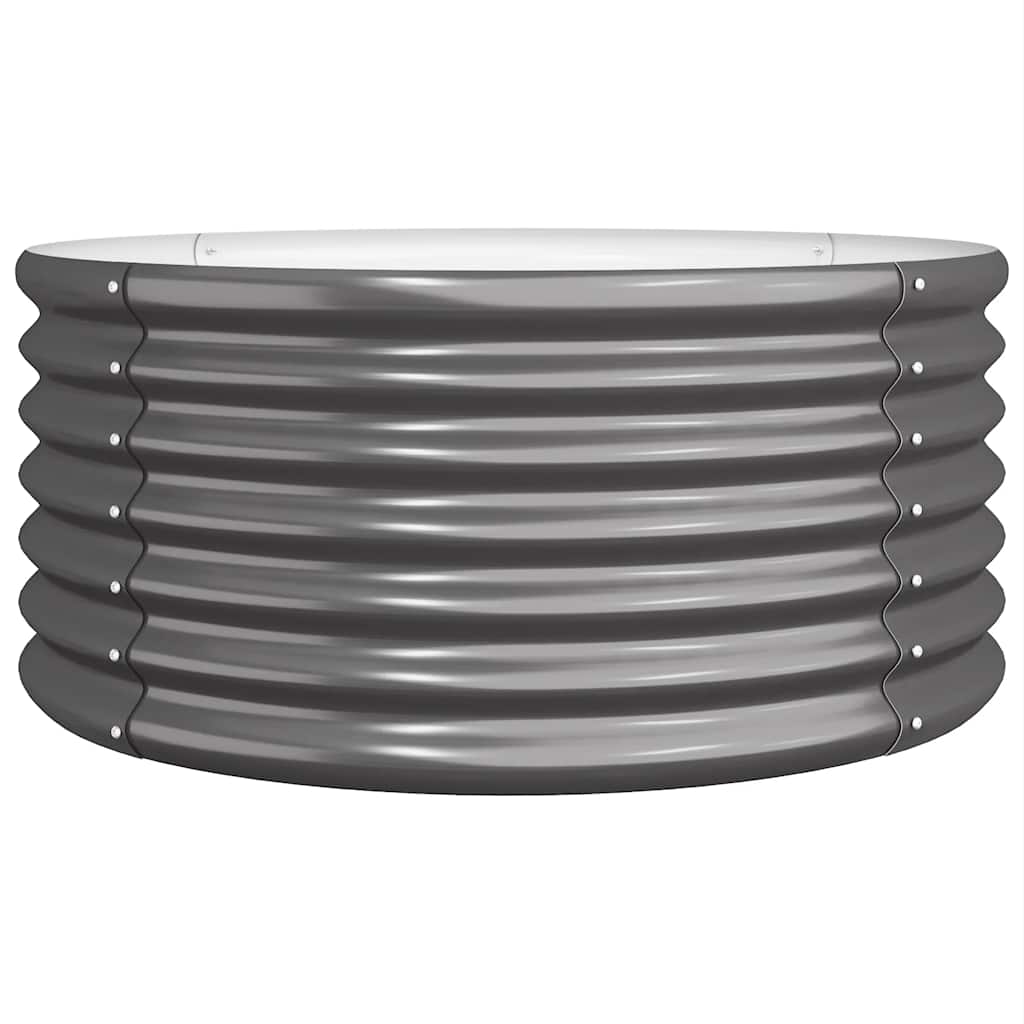 vidaXL Zahradní truhlík práškově lakovaná ocel 80x80x36 cm antracitový