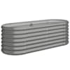 vidaXL aia taimelava, galvaniseeritud teras, 114x40x36 cm, hall