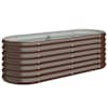 vidaXL aia taimelava, galvaniseeritud teras, 114x40x36 cm, pruun