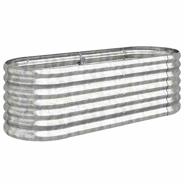 vidaXL aia taimelava, galvaniseeritud teras, 114x40x36 cm, h&otilde;bedane