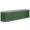 vidaXL aia taimelava, galvaniseeritud teras, 152x40x36 cm, roheline