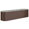vidaXL aia taimelava, galvaniseeritud teras, 152x40x36 cm, pruun