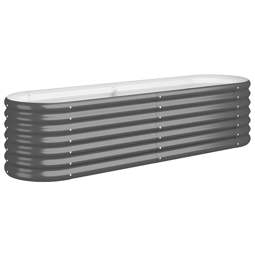 vidaXL Vyvýšený záhon pozinkovaná ocel 152x40x36 cm antracitový
