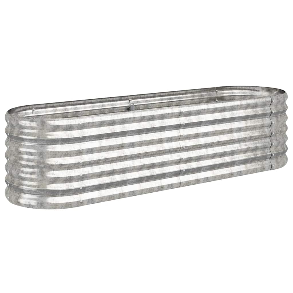 vidaXL Vyvýšený záhon pozinkovaná ocel 152x40x36 cm stříbrný