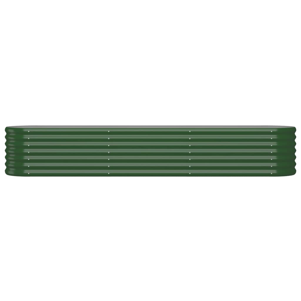 vidaXL Plantenbak 224x40x36 cm gepoedercoat staal groen afbeelding