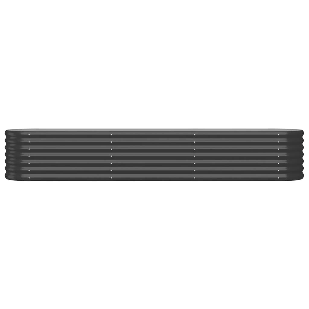 

vidaXL Plantenbak 224x40x36 cm gepoedercoat staal antracietkleurig