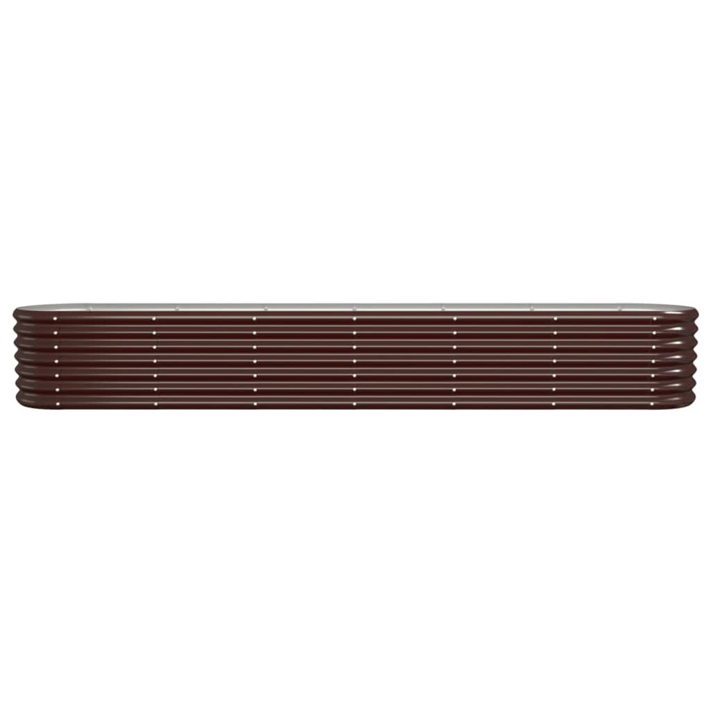 vidaXL Plantenbak 260x40x36 cm gepoedercoat staal bruin afbeelding