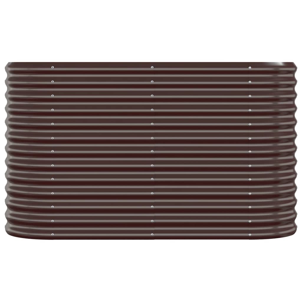 vidaXL Plantenbak 114x40x68 cm gepoedercoat staal bruin afbeelding