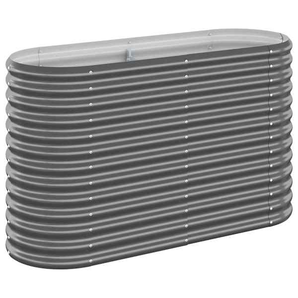 vidaXL aia taimelava, galvaniseeritud teras, 114x40x68 cm, antratsiit