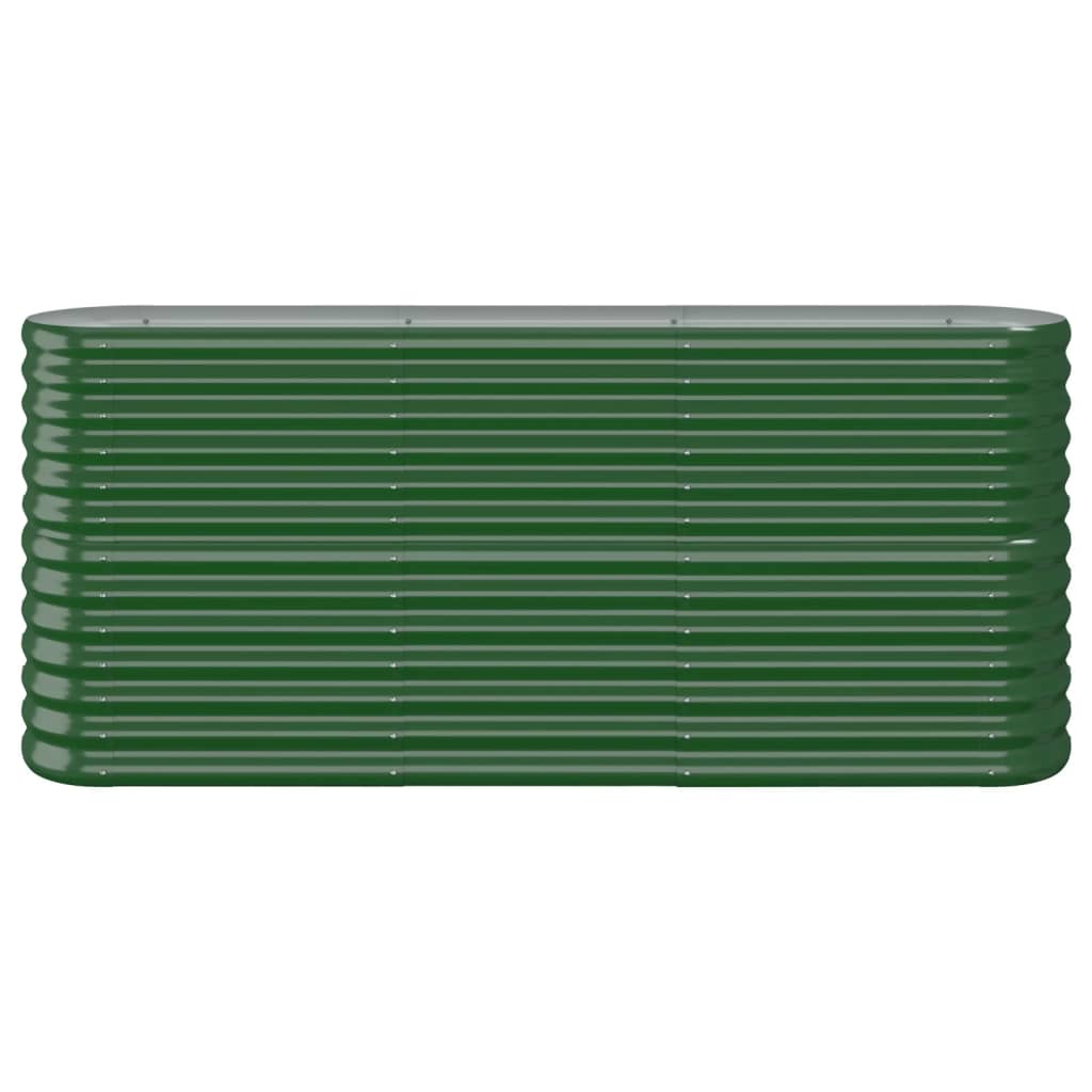 

vidaXL Plantenbak 152x40x68 cm gepoedercoat staal groen