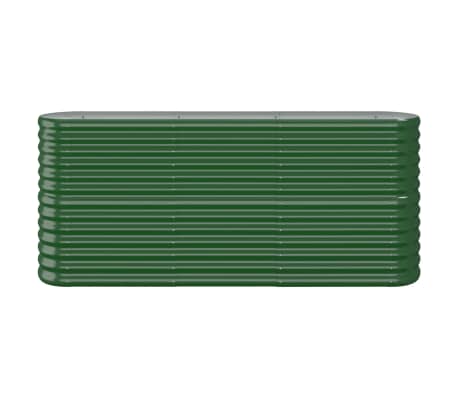 vidaXL Garden Raised Bed Powder-coated Steel 152x40x68 cm Green