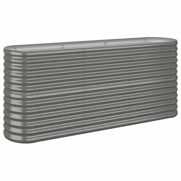 vidaXL aia taimelava, galvaniseeritud teras, 152x40x68 cm, hall