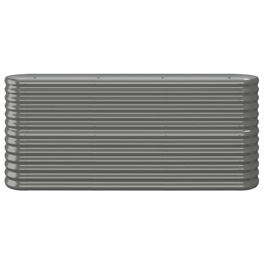 

vidaXL Plantenbak 152x40x68 cm gepoedercoat staal grijs