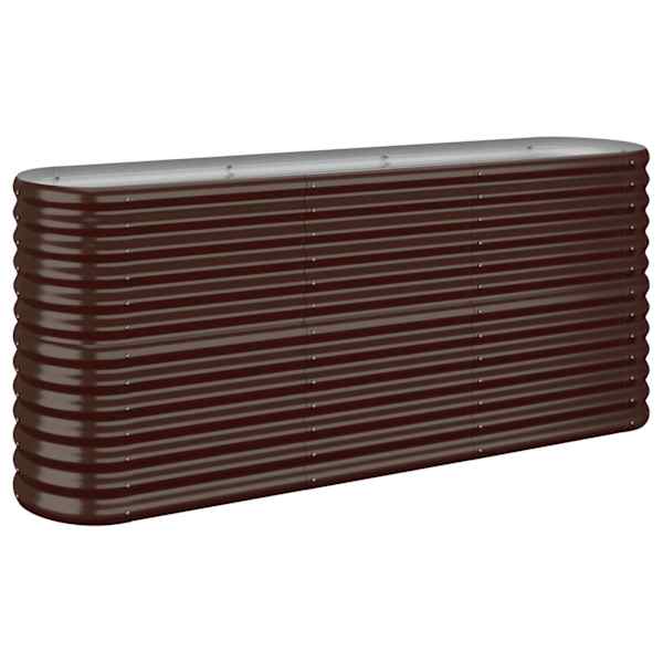 vidaXL aia taimelava, galvaniseeritud teras, 152x40x68 cm, pruun