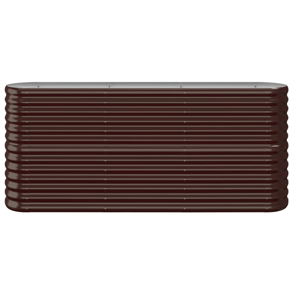 

vidaXL Plantenbak 152x40x68 cm gepoedercoat staal bruin
