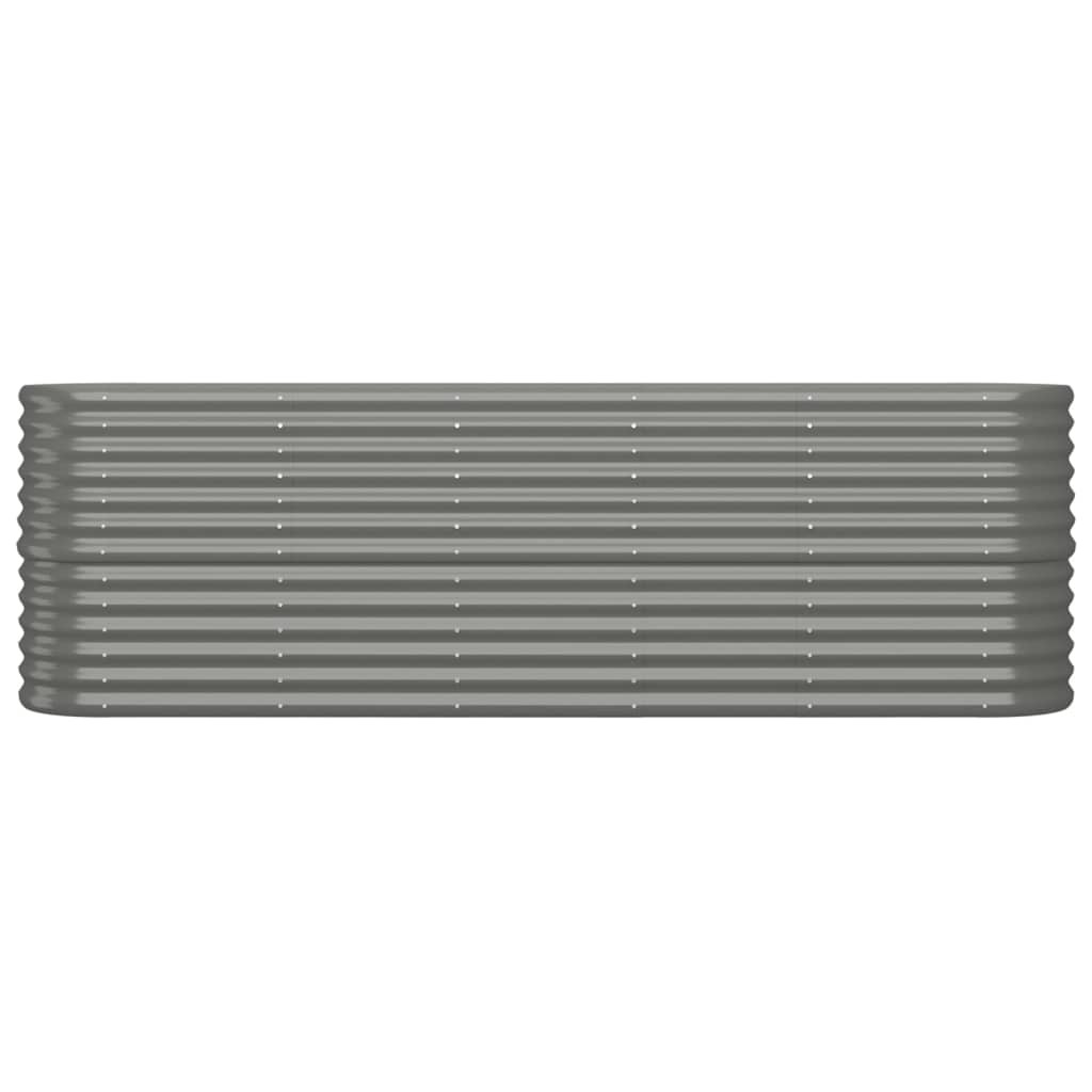 

vidaXL Plantenbak 224x40x68 cm gepoedercoat staal grijs