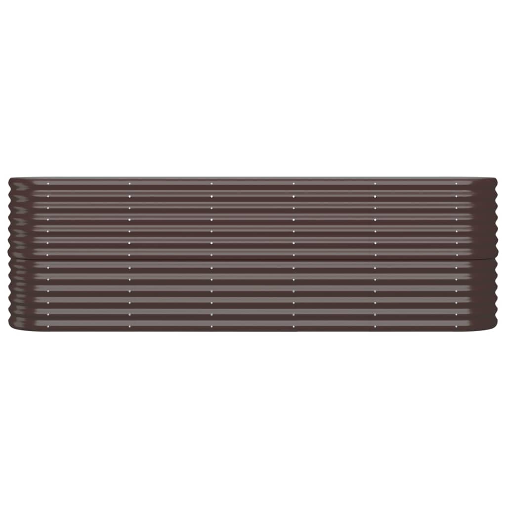 

vidaXL Plantenbak 224x40x68 cm gepoedercoat staal bruin