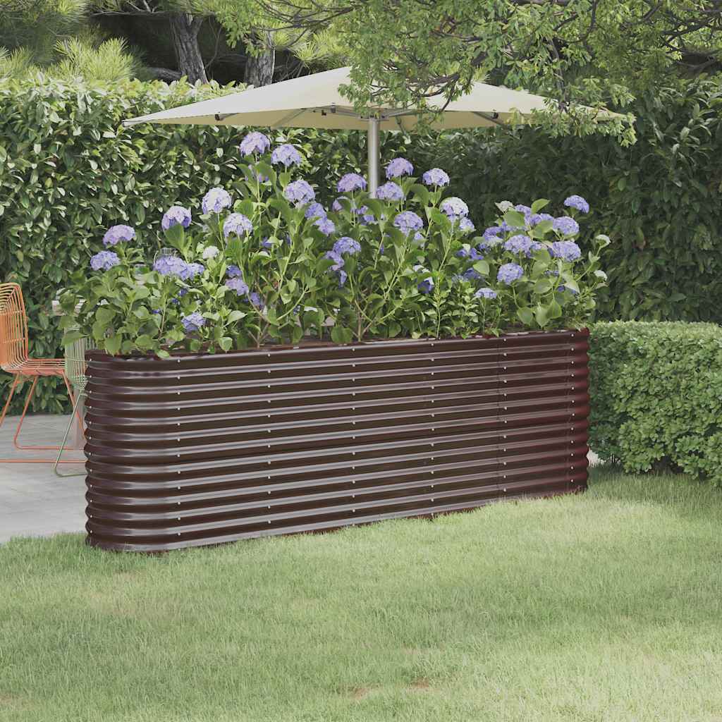 vidaXL Strat înălțat grădină 224x40x68 cm oțel galvanizat