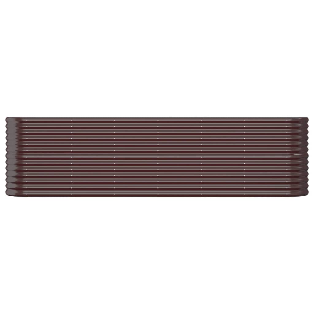 vidaXL Plantenbak 260x40x68 cm gepoedercoat staal bruin afbeelding