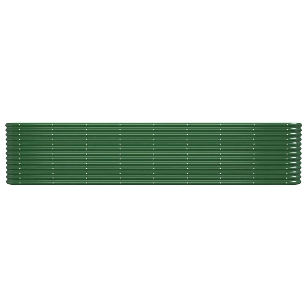 

vidaXL Plantenbak 332x40x68 cm gepoedercoat staal groen