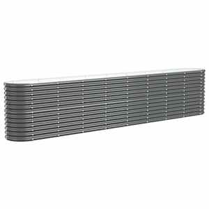 vidaXL aia taimelava, galvaniseeritud teras, 332x40x68 cm, antratsiit