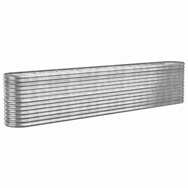 vidaXL aia taimelava, galvaniseeritud teras, 332x40x68 cm, h&otilde;bedane