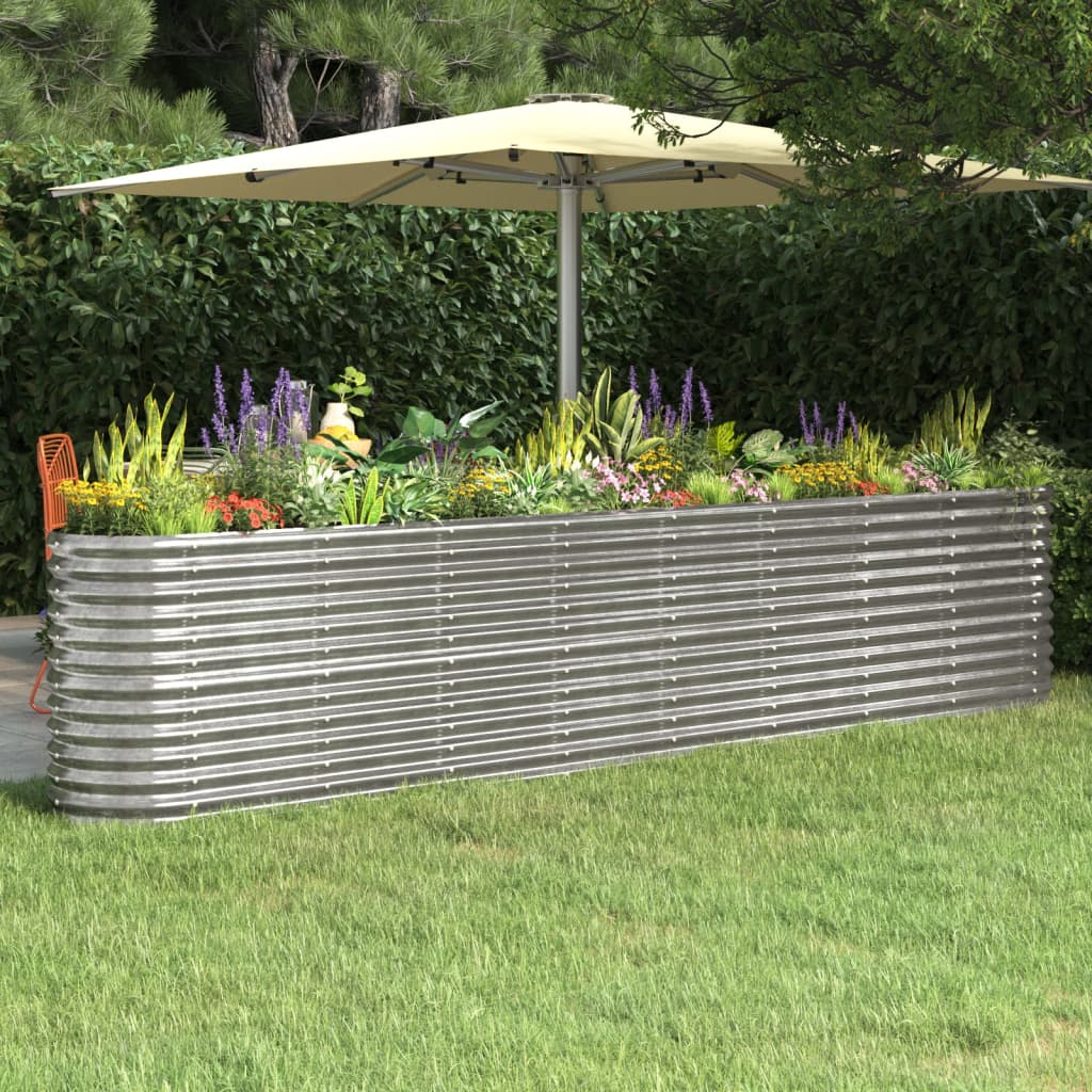 Raised Bed Cold Frame Flower Box Planter Box Powder Coated Steel vidaXL |  eBay