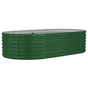 vidaXL aia taimelava, galvaniseeritud teras, 152x80x36 cm, roheline