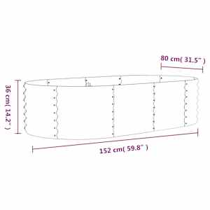 Vyvýšený záhon pozinkovaná ocel 152x80x36 cm zelený - obrázek 6