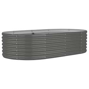vidaXL aia taimelava, galvaniseeritud teras, 152x80x36 cm, hall