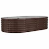 vidaXL aia taimelava, galvaniseeritud teras, 152x80x36 cm, pruun
