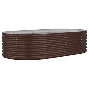vidaXL aia taimelava, galvaniseeritud teras, 152x80x36 cm, pruun