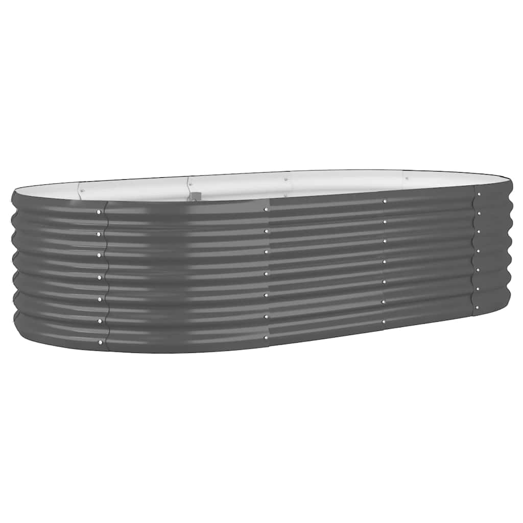 vidaXL Vyvýšený záhon pozinkovaná ocel 152x80x36 cm antracitový