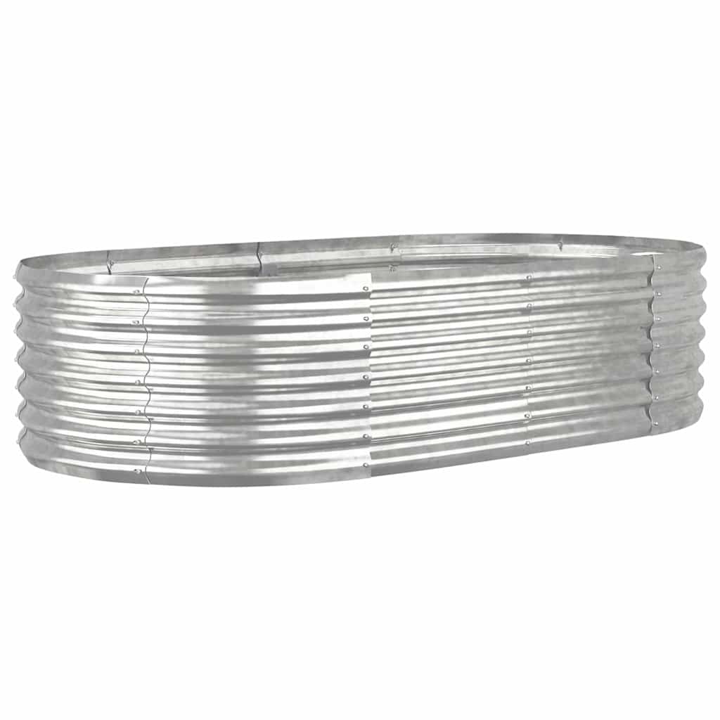 vidaXL Vyvýšený záhon pozinkovaná ocel 152x80x36 cm stříbrný
