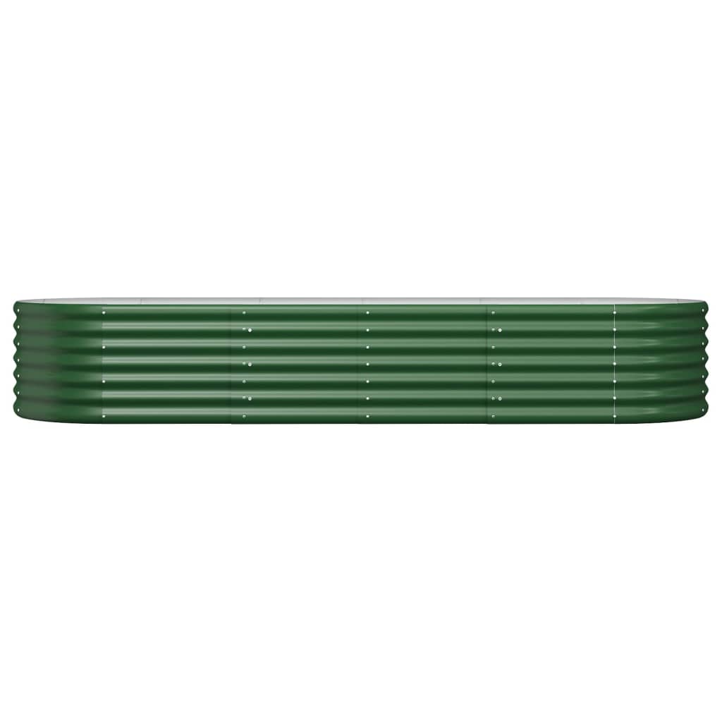 

vidaXL Plantenbak 224x80x36 cm gepoedercoat staal groen