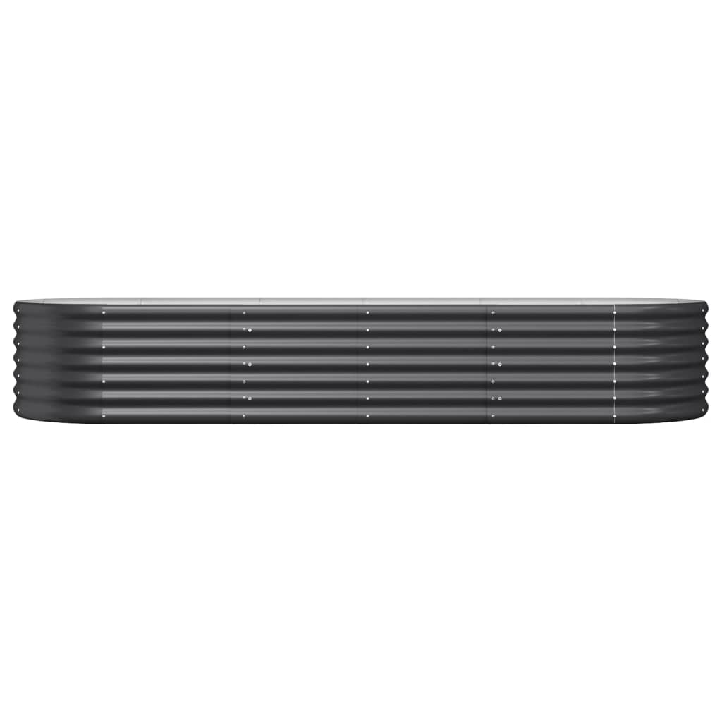 vidaXL Plantenbak 224x80x36 cm gepoedercoat staal antracietkleurig afbeelding