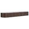 vidaXL aia taimelava, galvaniseeritud teras, 296x80x36 cm, pruun