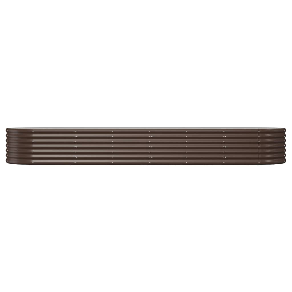 vidaXL Plantenbak 296x80x36 cm gepoedercoat staal bruin afbeelding