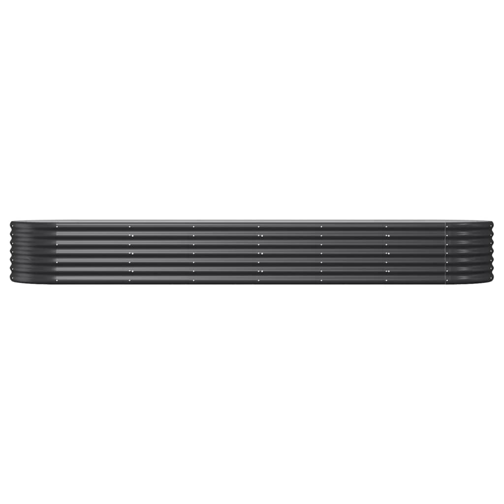 vidaXL Plantenbak 296x80x36 cm gepoedercoat staal antracietkleurig afbeelding