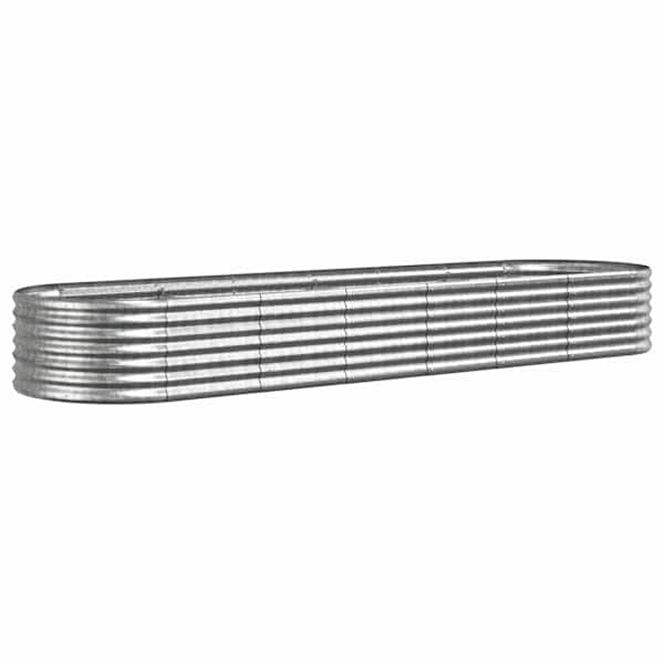 vidaXL aia taimelava, galvaniseeritud teras, 296x80x36 cm, h&otilde;bedane